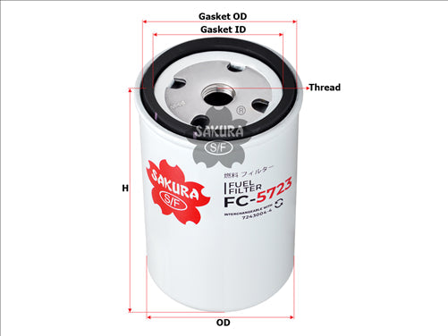 Fuel Filter 3825133-6 Fc-5723