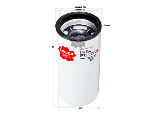 Fuel Filter Fits Fc-5726 Ffp1053015 Fc-5726