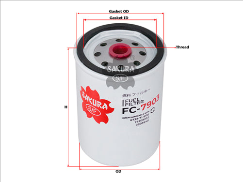 Fuel Filter Fits P55-0440 0986Af8165 Fc-7903