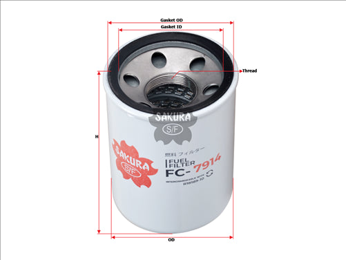 Fuel Filter Fits Bf7645 R18189-10 Fc-7914