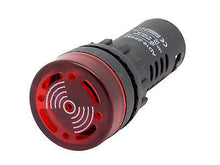 Load image into Gallery viewer, FLASHING BUZZER 22MM 24V RED