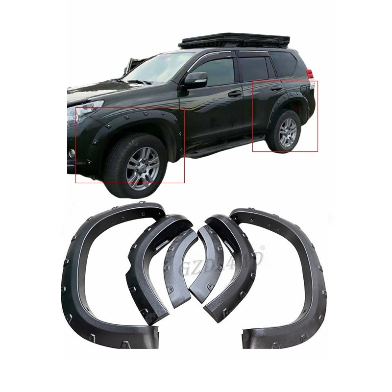 Factory OEM Textured Black ABS Fender Flares for Land Cruiser 150 LC150 2014-2017 4x4 Road Accessories Perfect Fit Custo