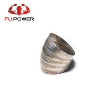Load image into Gallery viewer, FUP-009 Universal 3.5in Titanium Pie Cuts 1.0D Tight Radius Exhaust Tubing