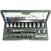 Load image into Gallery viewer, 21Pc 20mm Hollow Dr. Gear Ratchet Socket Set
