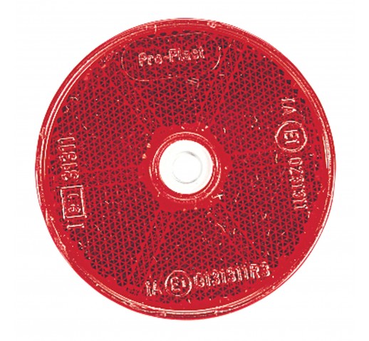 NARVA Red Reflector 60MM Diameter Pack of 2