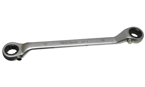 19 x 22mm Heavy Duty Offset Gear Ratchet Ring Wrench