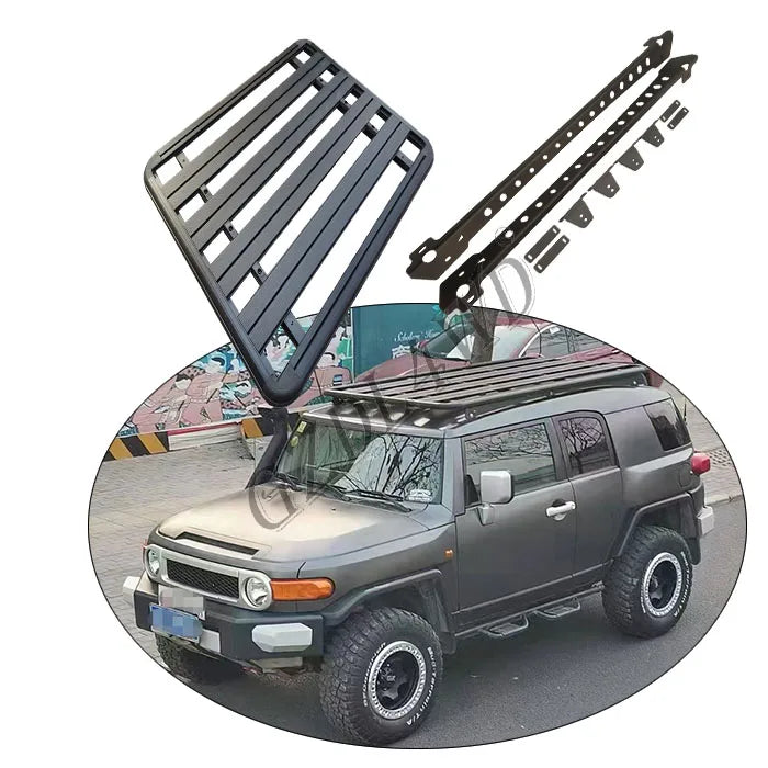 GZDL4WD 220*125CM High Quality 4x4 Aluminum Alloy Roof Rack for Land Cruiser FJ Cruiser 2007+ Car Luggage Rack Roof Carr
