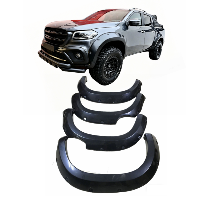 GZDL4WD ABS 4x4 Wheel Fender Flares for Benz X-class 2017-2020 Double/Single Fuel Tank Cut-out with 6-Month Warranty