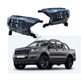GZDL4WD Car Accessories Facelift Lens LED Headlight for Ranger T7 T8 2015-2020 Front Head Lamp