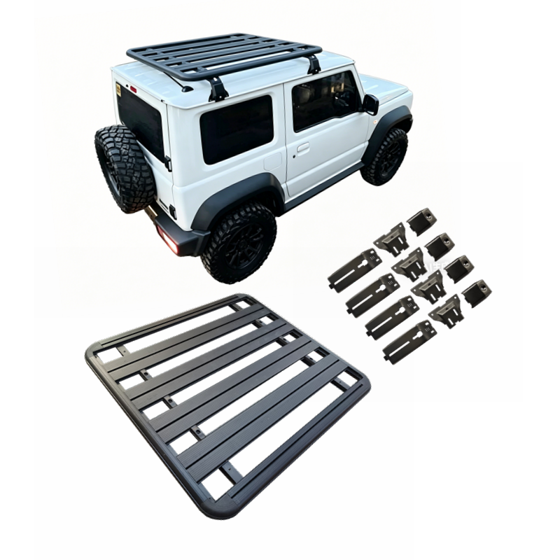 GZDL4WD High Quality Aluminum Alloy 4x4 Car Roof Rack Luggage Basket 100kg+ 135x125cm Jimny JB64 JB74 Gen4 2019+ Flat Pl