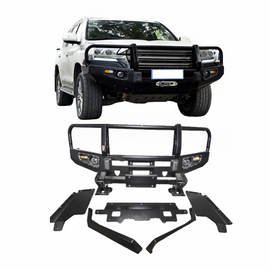GZDL4WD New Heavy Duty Steel 4WD Front Bumper with Textured Black Protection for Prado 200 Series 2016-2020 J200 Bullbar