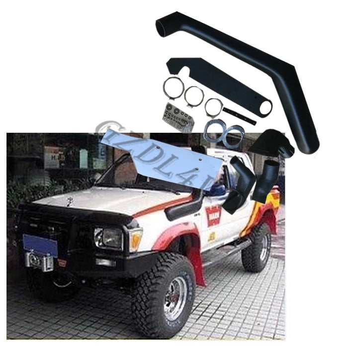 GZDL4WD Offroad Kit Car Snorkel Tube Head Snorkel for Hilux LN106 1989-1997 Front Air Intake