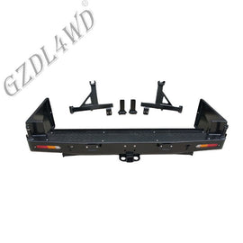 GZDL4WD Steel Rear Bumper for Land Cruiser LC100 Back Bull Bar Rolled Steel Bumper