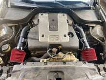 Load image into Gallery viewer, Infiniti G35 Sedan 2007-2008 3.5L Black and Red Aluminium Short Ram Cold Air Intake