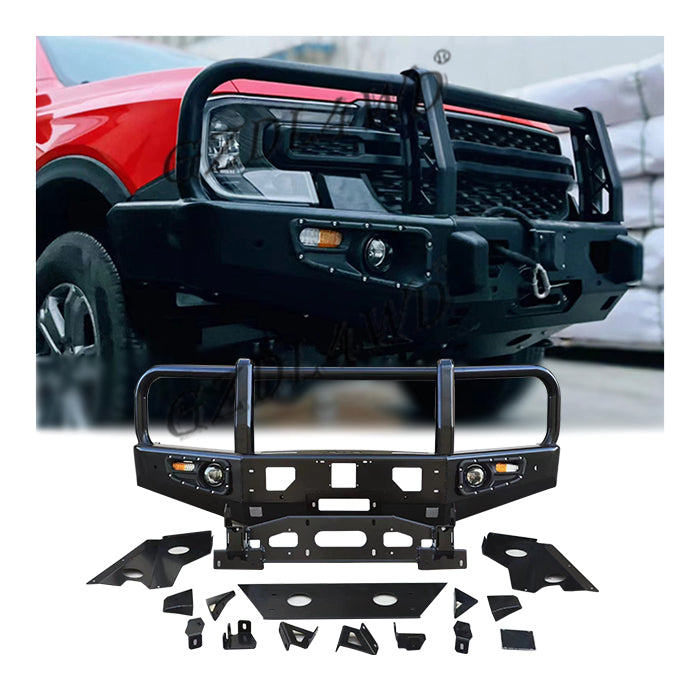 Heavy-duty steel bull bar front bumper for Ford Ranger 4x4 2018-2023