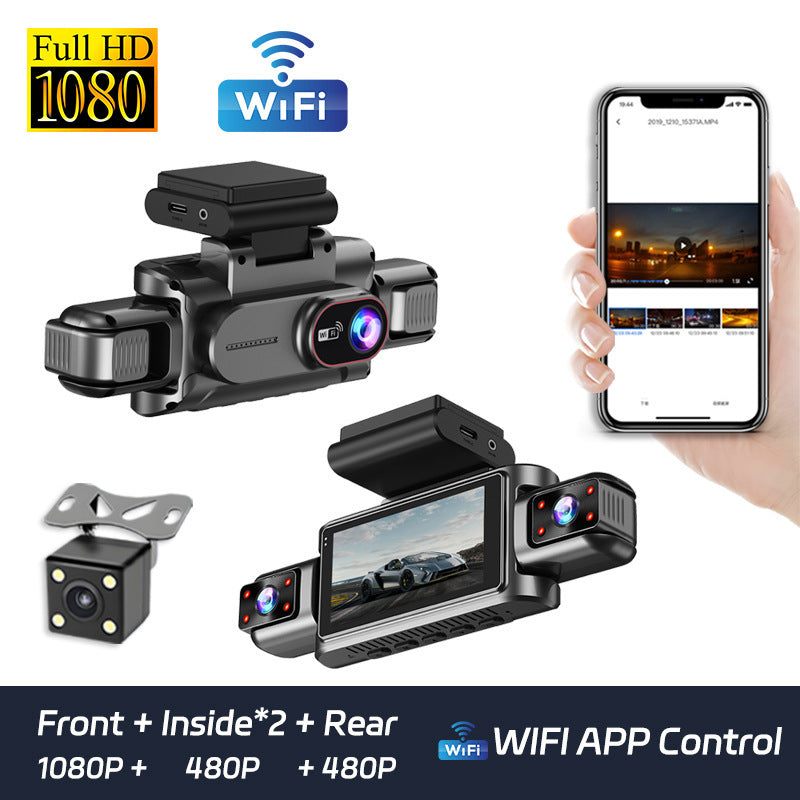 Universal 1080P 4-Channel Dash Cam (Front, Rear + Sides)