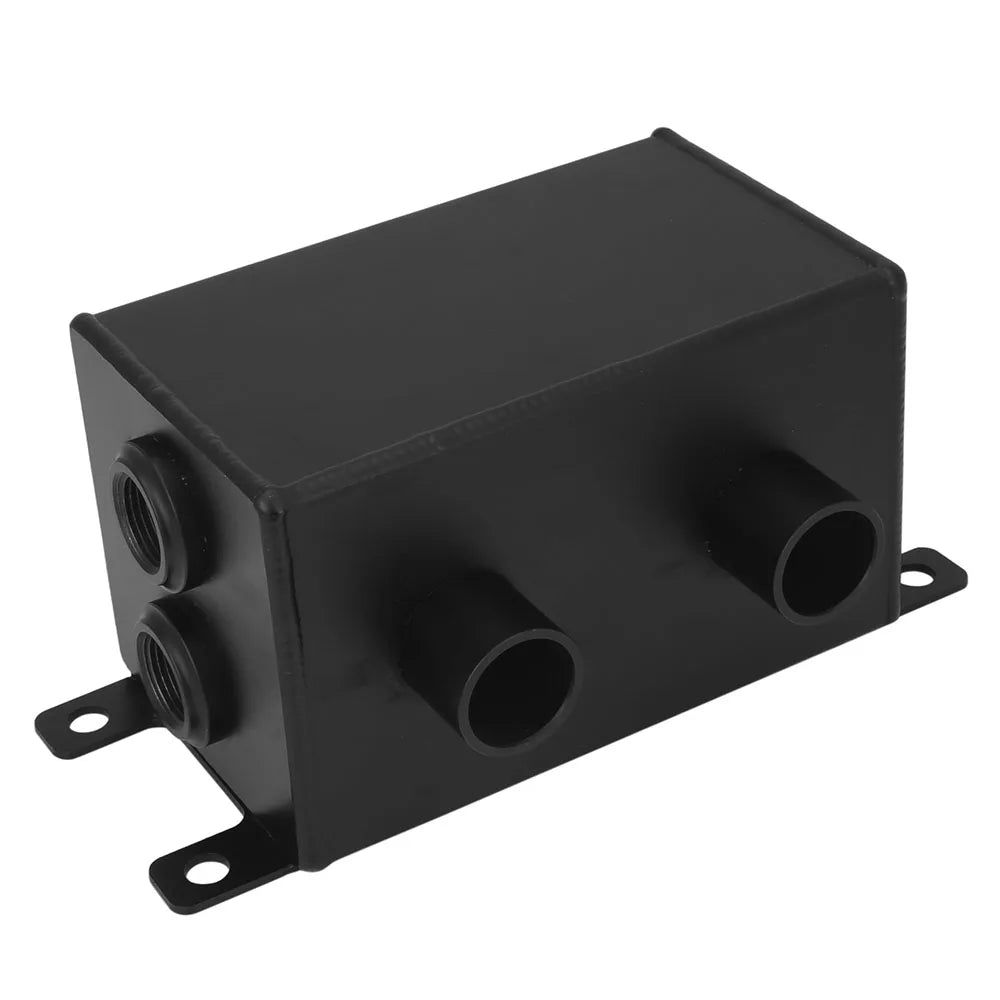 Universal 10AN Aluminium Baffled Oil Catch Tank with 2 Ports and Breather Filter