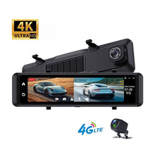 Load image into Gallery viewer, 12" 4K Mirror Dash Cam Front &amp; Rear | GPS, WiFi, 4G, ADAS Smart Touch Screen Car DVR
