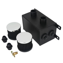 Load image into Gallery viewer, Universal 10AN Aluminium Baffled Oil Catch Tank with 2 Ports and Breather Filter