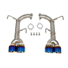 Load image into Gallery viewer, Subaru WRX / WRX STI 2015-2021 Stainless Axle-Back Muffler Delete Exhaust with Blue Burnt Quad Tips