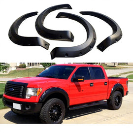 GZDL4WD ABS Material Body Kit Bolt-on Hole Style Textured Black Fender Flare for F150 Raptor 2010-2014 Wheel Arch Access