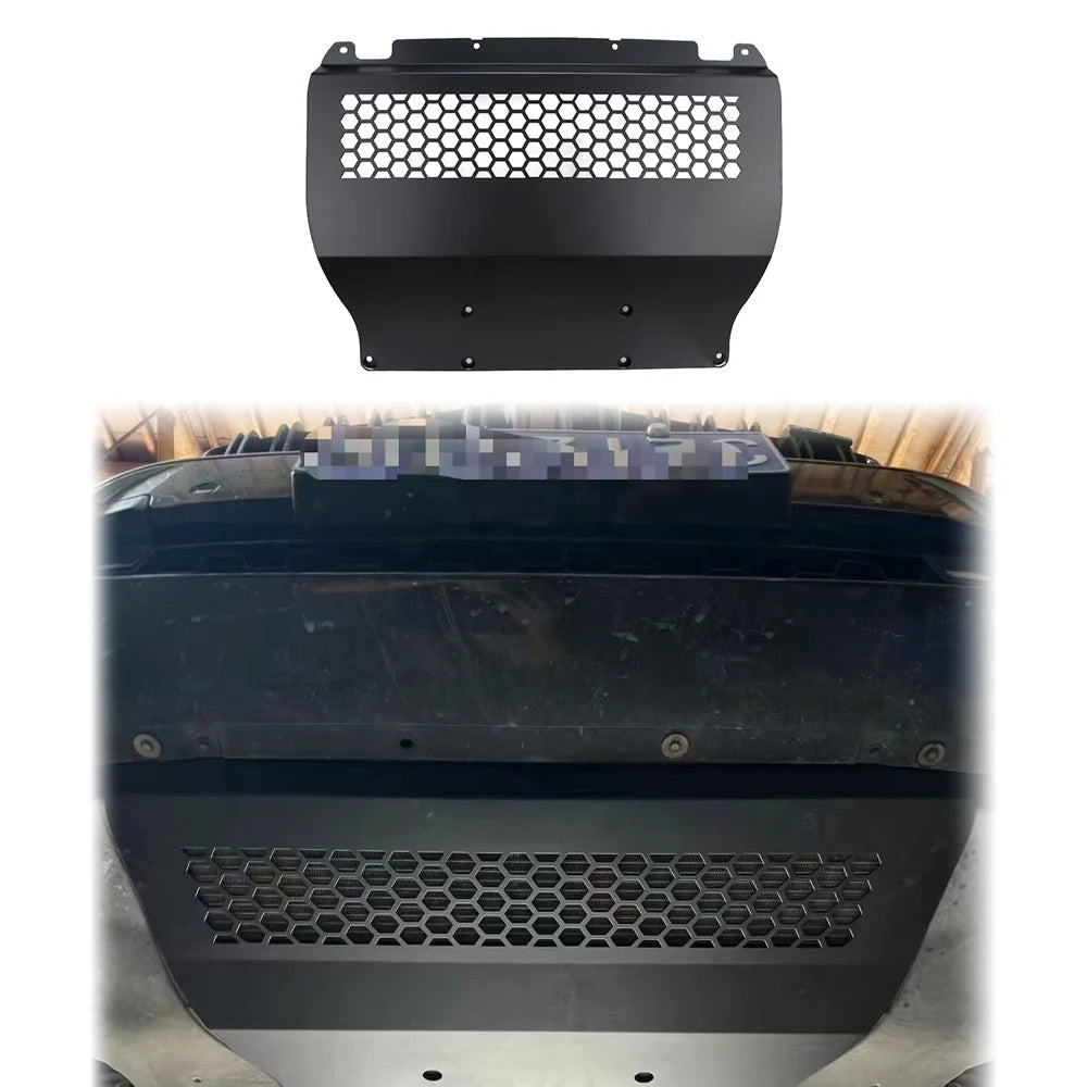 BMW X3 M F97 / X4 M F98 Black Aluminium Alloy Engine Oil Cooler Skid Plate Lower Guard Plate 2 mm