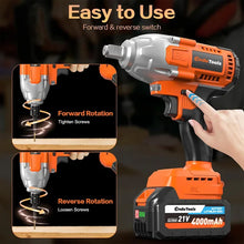Load image into Gallery viewer, Cordless 21V 900Nm Brushless Lithium-Ion Professional Impact Wrench