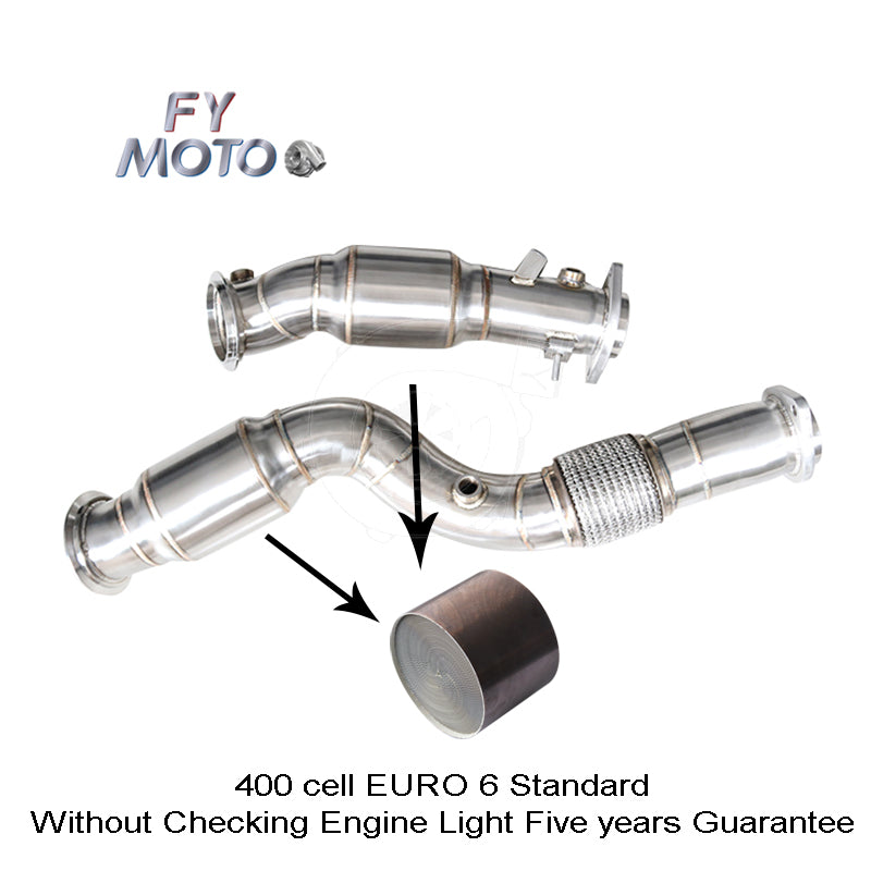 Catted Downpipe for BMW S58 G80 G82 EURO 6 Standard