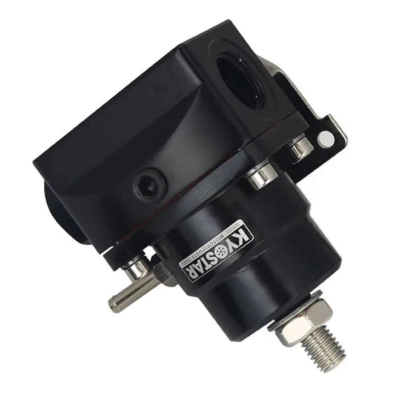 Universal Aluminium High Pressure Fuel Pressure Regulator Kit with 160 psi Gauge - AN8 AN8 AN6 Ports, Black