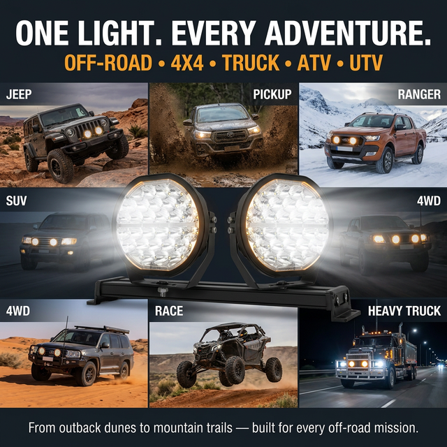 9 inch 150W LED driving lights pair 12000LM spot beam dual DRL IP68