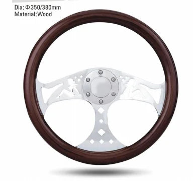 Universal Wood Rim 3-Spoke Steering Wheel 350 / 380 mm – VW Passat, Porsche Cayenne