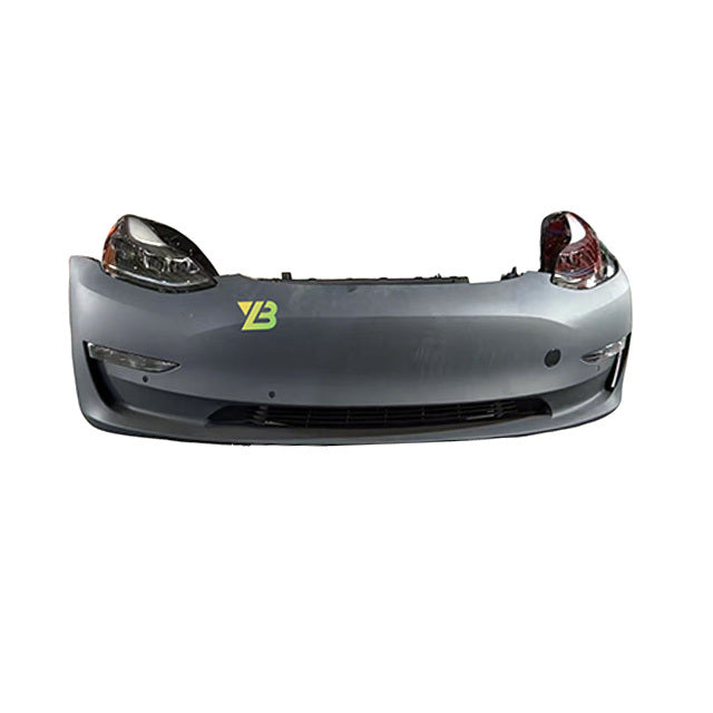 Complete OEM front bumper assembly for Tesla Model 3 (incl. radiator fan mount)