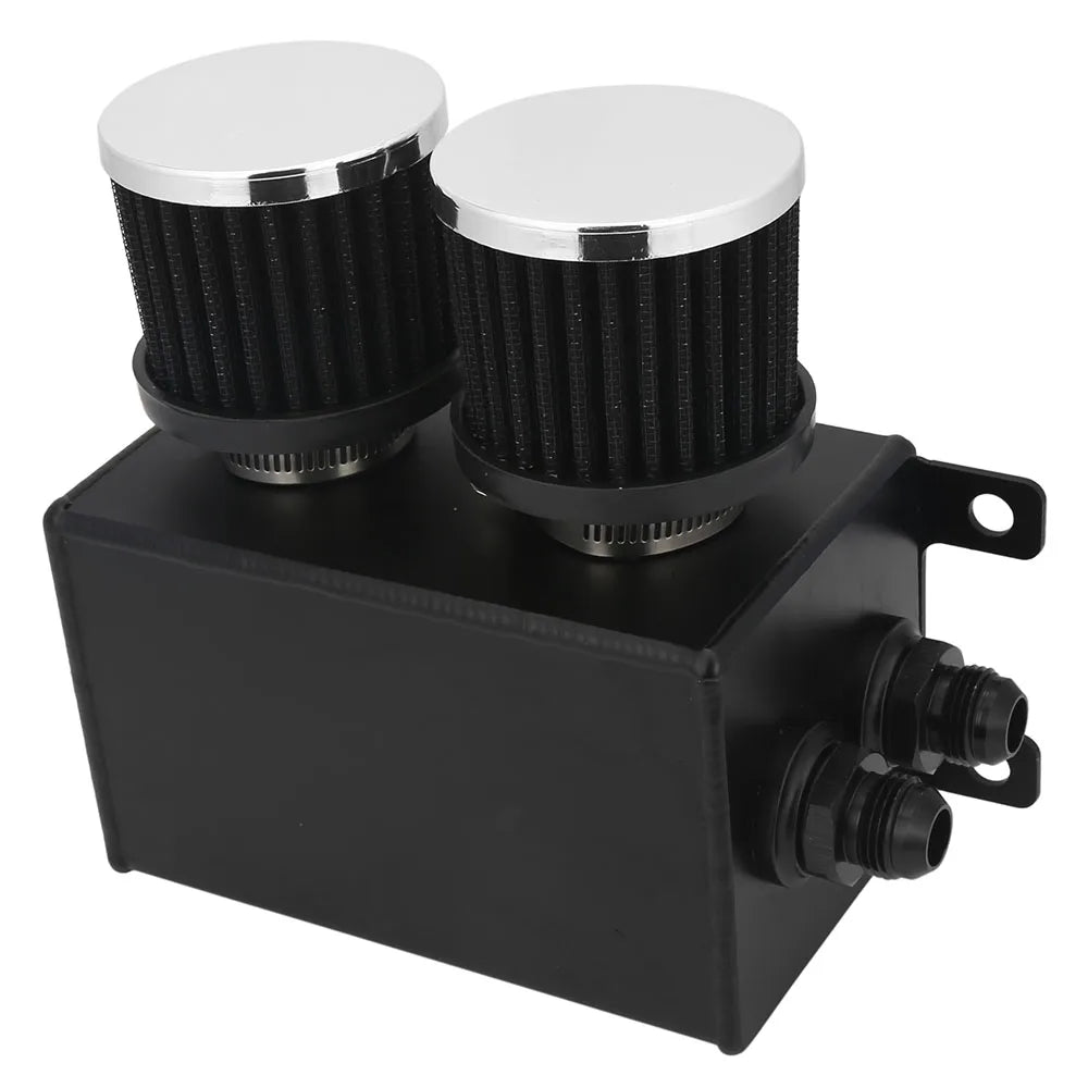 Universal 10AN Aluminium Baffled Oil Catch Tank with 2 Ports and Breather Filter