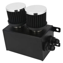 Load image into Gallery viewer, Universal 10AN Aluminium Baffled Oil Catch Tank with 2 Ports and Breather Filter