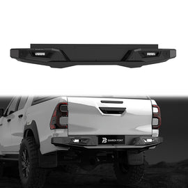 ArmorLine heavy-duty carbon steel rear bumper for Toyota Hilux 2015-2024