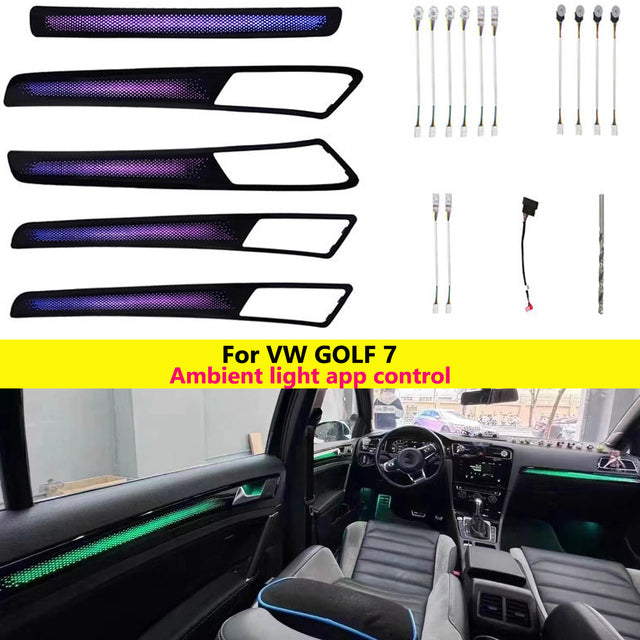Volkswagen Golf GTI Mk7.5 64-Colour LED Interior Ambient Light Kit — Premium Vehicle-Specific Ambient Lighting