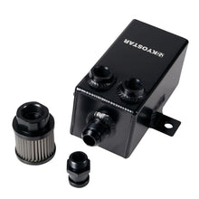 Load image into Gallery viewer, Universal 1 Litre Baffled Aluminium Oil Catch Tank, 8AN Inlet, 12AN Filter, 10AN Drain