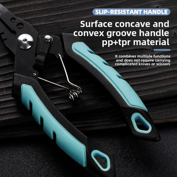 Fishing Pliers – Multifunctional Stainless Steel Needle Nose Lure & Line Cutters with Rubber Plastic Handles