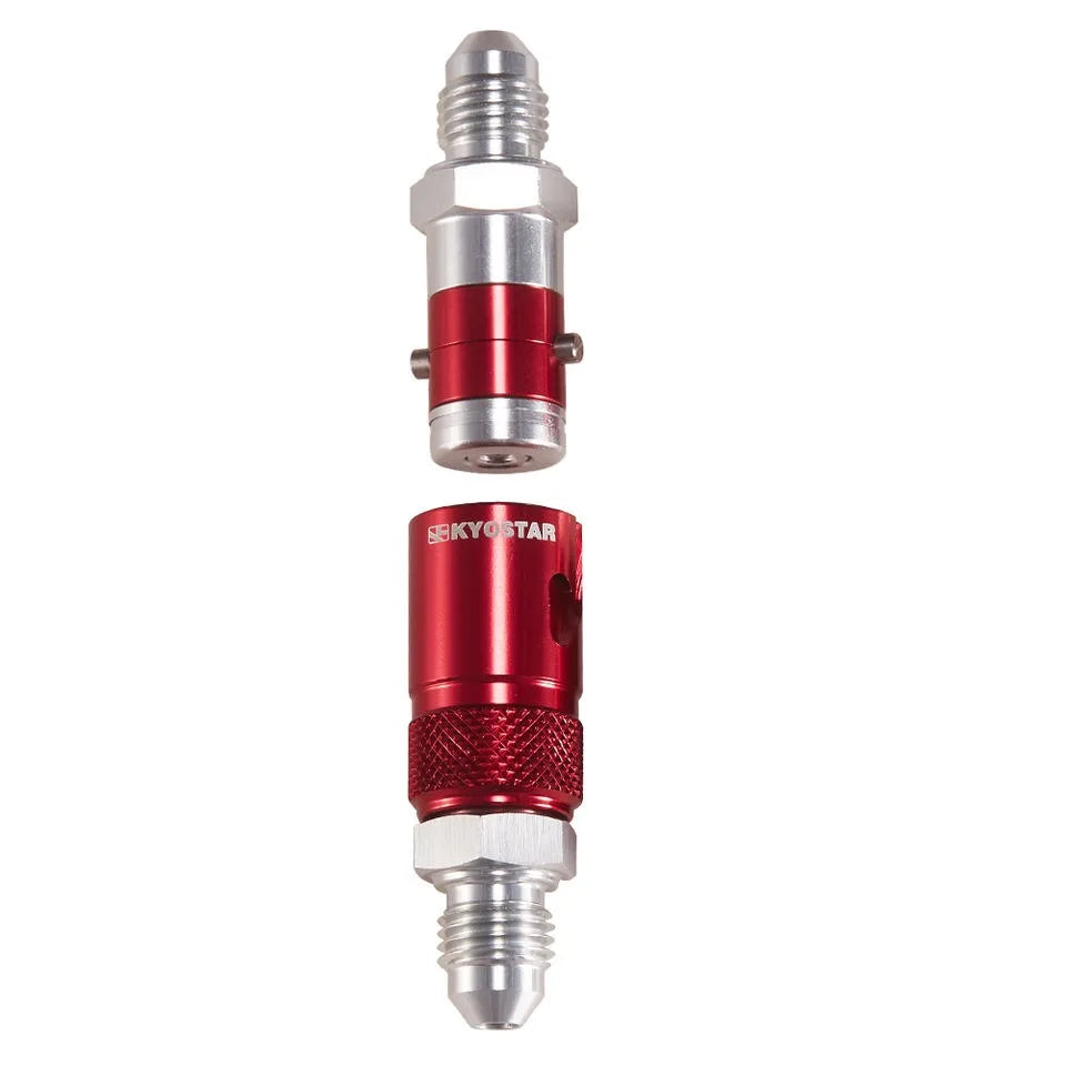 AN4 Red Anodised Aluminium Quick Release Dry Break Disconnect Fuel Fitting
