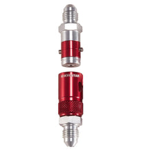 Load image into Gallery viewer, AN4 Red Anodised Aluminium Quick Release Dry Break Disconnect Fuel Fitting