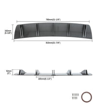Load image into Gallery viewer, Universal Black Aluminium Rear Bumper Lip Diffuser with Shark Fin Design