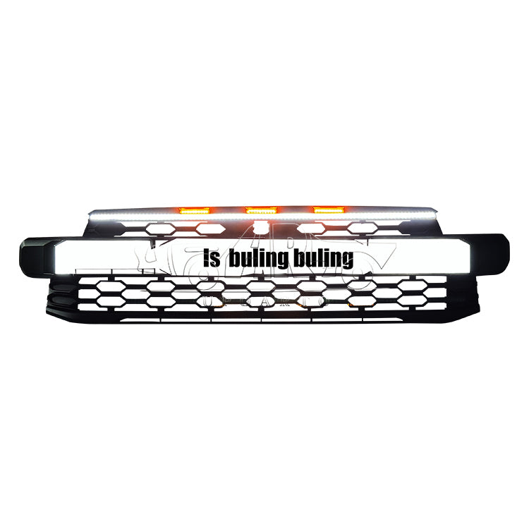 Glossy black front grille with LED for Ford Ranger Raptor