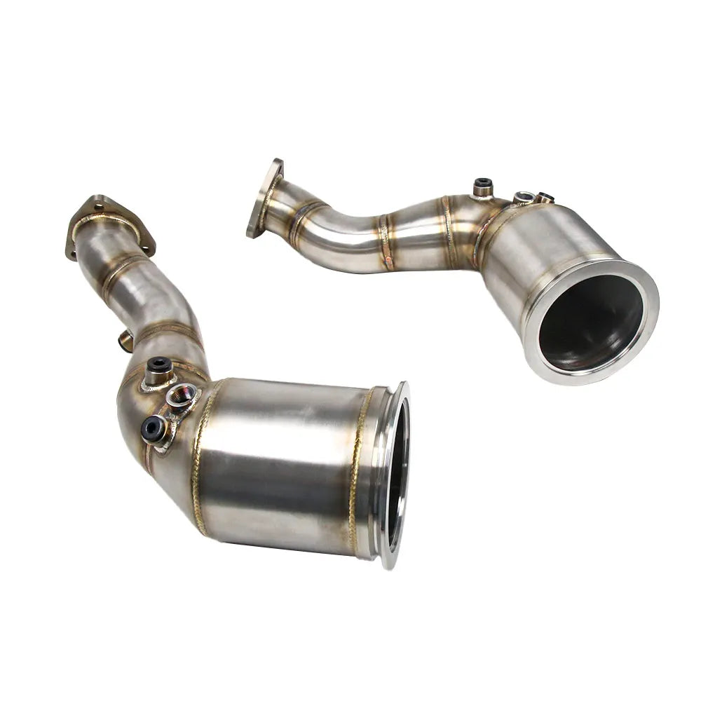 Audi RS6 / RS7 C8 2019+ EA825 4.0T Twin-Turbo V8 Stainless Steel Catless Downpipes (Left and Right)