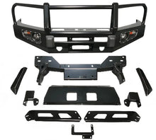 Load image into Gallery viewer, Universal / multi-fitment Front Bumper with LED Steel Black Winch