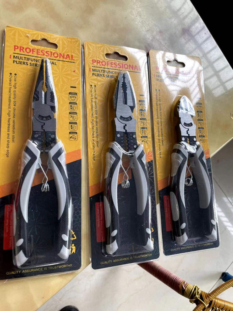 Wire Stripper Tool – Multifunctional Chrome Vanadium Steel Stripping & Cutting Pliers with PVC Handle