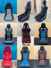 Load image into Gallery viewer, SEAT-011 Universal Carbon Fiber Racing Seat Bucket Seat PVC Leather Suede