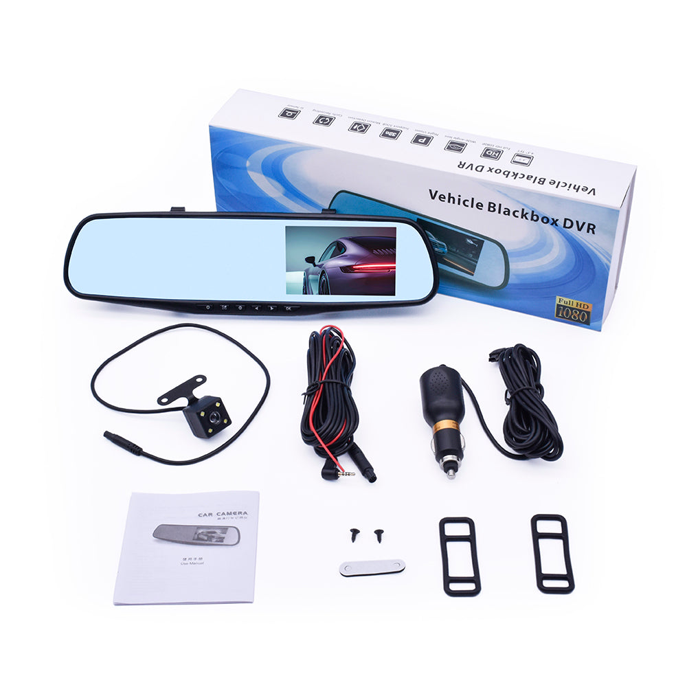 Universal 1080P 4.3 inch Rear View Mirror Dash Cam