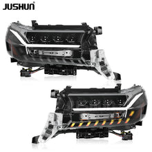 Load image into Gallery viewer, JUSHUN LED headlight assembly pair for Toyota Land Cruiser 200 Series 2016-2021 with full LED optics