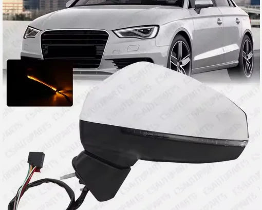 Audi A3 S3 Right Exterior Door Mirror White 8V1857410