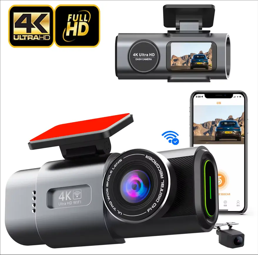Universal 4K 1.5 inch Front and Rear Dash Cam